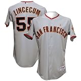 MLB Men's San Francisco Giants Tim Lincecum Six Button Authentic Road Jersey (Road Gray, 52/XX-Large)
