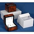 3 Earring Amber Burl Stain Wood Gift Boxes Jewelry Box