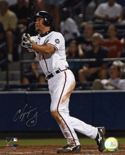 Chipper Jones Atlanta Braves - Action - Autographed 8x10 Photograph