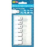 Redi-Tag Side-Mount Self-Stick Plastic Index Tabs, 1 Inch, White, 104/Pack (31000)