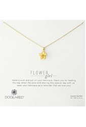 Dogeared "Bridal" Flower Girl Plumeria Necklace, 16"+ 2" Extender