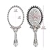 Inpouch Decorative Vintage Style Silver Tarnish Free Hand Held Vanity Mirror