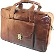 Toscana Ladies Brown Italian Leather Briefcase Laptop handbag