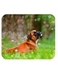 Office Product: Non-Slip Rubber Mouse Pad Germa Boxer Dog Portrait with Soap Bubbles Customized Rectangle 30cmx25cm Mousepad SunshineMP-429 - Sunshine Best Shop