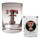 Texas Tech Red Raiders NCAA Rocks Glass And Shot Glass Set