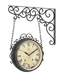 IMAGE OF Antique Style French Provincial Double Sided Wall Clock