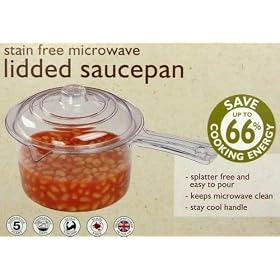 Microwise ecoChef lidded saucepan - stain free - transparent & virtually unbreakable