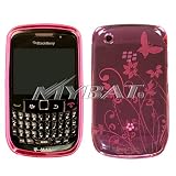 Pink Butterfly Flower Garden Candy Silicone Skin Blackberry 8520 Curve / Gemini