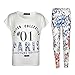 A2Z 4 Kids Girls Top and Legging Set #01 Paris Limited Collection Couture Edition Top & Stylish Floral Legging Outfit Set