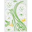 Easy Instant Home Decor Wall Sticker Decal - Lovely Flowers in the Wind