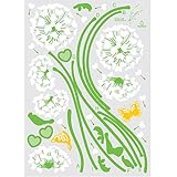 Easy Instant Decoration Wall Sticker Decal - Lovely Flowers in the Wind