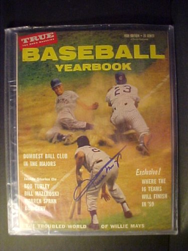 Willie Mays San Francisco Giants Autographed 1959 True Baseball Yearbook