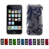 WHITE Apple iPhone 3G 3Gs 8GB 16GB 32GB FLORAL Transparent Jelly Silicone S ....