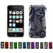 WHITE Apple iPhone 3G 3Gs 8GB 16GB 32GB FLORAL Transparent Jelly Silicone Skin Case Cover + Free Screen Protector (Many Colors Available)