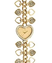 Betsey Johnson Women's Jungle Girl Collection Gold-Tone Bracelet Watch #BJ4168