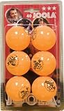 JOOLA ROSSI Three-Star Orange 40mm Table Tennis Balls, 6-Count