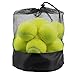 Tebery 20 Pack Green Advanced Training Tennis Balls Practice Ball with Mesh Carry Bag