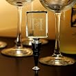 Rectangular Glass Monogram Wine Stopper H Rectangular Glass Monogram Wine Stopper H