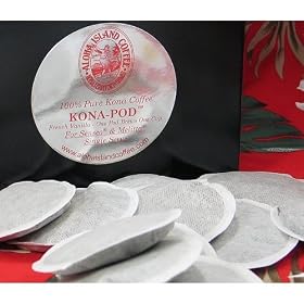 Aloha Island Kona Coffee Pods, 100% Kona Coffee, Dark Roast, 18 KONA-PODS by Aloha Island Coffee