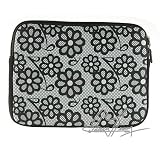 Universal Pouch for Apple iPhone Soft sleeves and 8 - 10-inch Netbook Tablet - Black Lace with double slide
