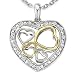 Diamond Heart Locket in Sterling Silver Antiqued 1/5ct tw Diamonds and picture frame detail inside locket. Includes 18" Sterling Silver Chain HI/I2