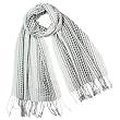 Men's Jacquard Graduated Dot Stripes Tassels Ends Long Scarf - Various Colors