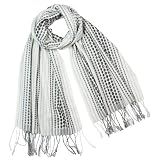 Men's Jacquard Graduated Dot Stripes Tassels Ends Long Scarf - Various Colors
