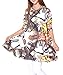 ELLAZHU Women Baggy Colourful Clock Print Knit Pullover Dress Onesize SZ08