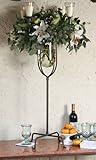 Tall Iron Multi Candle Footed Centerpiece Vase Large