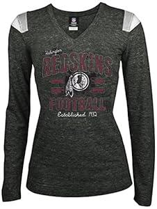 NFL Ladies Long Sleeve Tri-Blend Tee with Shoulder Inserts, Pittsburgh Steelers, X-Large