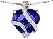 Star K Choice of colors 15mm Heart Pendant is Steling Silver