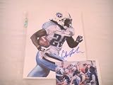 CHRIS JOHNSON SIGNED AUTOGRAPHED 8-10 PHOTO TENNESSEE TITANS COA + HOLOGRAM