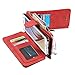Galaxy S7 Case, Belk Hi-Vol Detachable (Red) Leather Magnetic Sport Wallet Flip Case Folio Stand Case Zipper Coin Purse Card Slot Pocket Wallet Pouch for Samsung Galaxy S7