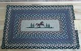 Horse Print Patch Braided All Natural Jute Fiber Area Rug, 20 x 30