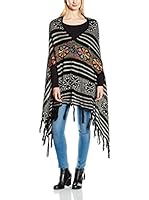 Peace & Love Poncho (Negro)