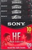 Sony HF (High Fidelity), Normal Bias Cassette Tapes, for Music and Voice