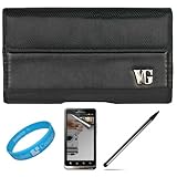 Black Portola Executive Leather Holster Carrying Case with Fixed Belt-Clip  ....