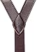 Marino Men's Leather Y-Back Adjustable Suspender with Double Button Loops - Superior Chocolate Brown Leather - Up tp 54