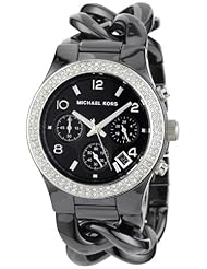 Michael Kors Womens MK5388 Ceramic Classic Chronograph Black Watch