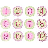 Pearhead Baby Milestone Stickers, Pink