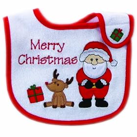Luvable Friends Christmas Side Close Bib