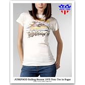 JUNKFOODジャンクフード ストーンズデザインTシャツ