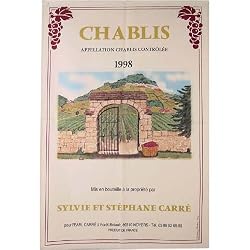 Chablis French Wine Label Kitchen Towel, French oversize wine steward towel