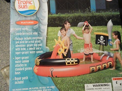 Tropic Sun Pirate Play Pool 50 Gallon With Cannon, 2 Swords, and Helm