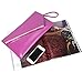 BMC Fashionable Faux Leather Gold Metal Accent Envelope Style Statement Clutch
