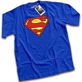 HotScamp Premium Superman Logo Blue Mens T-Shirt