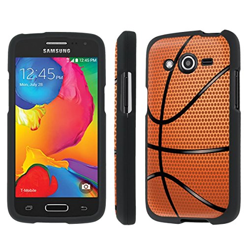 NakedShield Samsung Galaxy Avant G386 (Basketball) Total Hard Armor LifeStyle Black Phone Case
