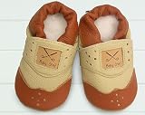 Cream and Brown Golf Infant Slip On Shoe
