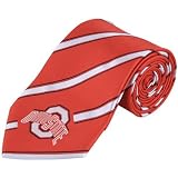Ohio State Buckeyes Striped Poly Tie