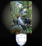 Grizzly Bear Family Decorative Night Light